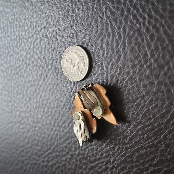 VTG Renoir Matisse copper clip on earrings - Picture 10 of 10